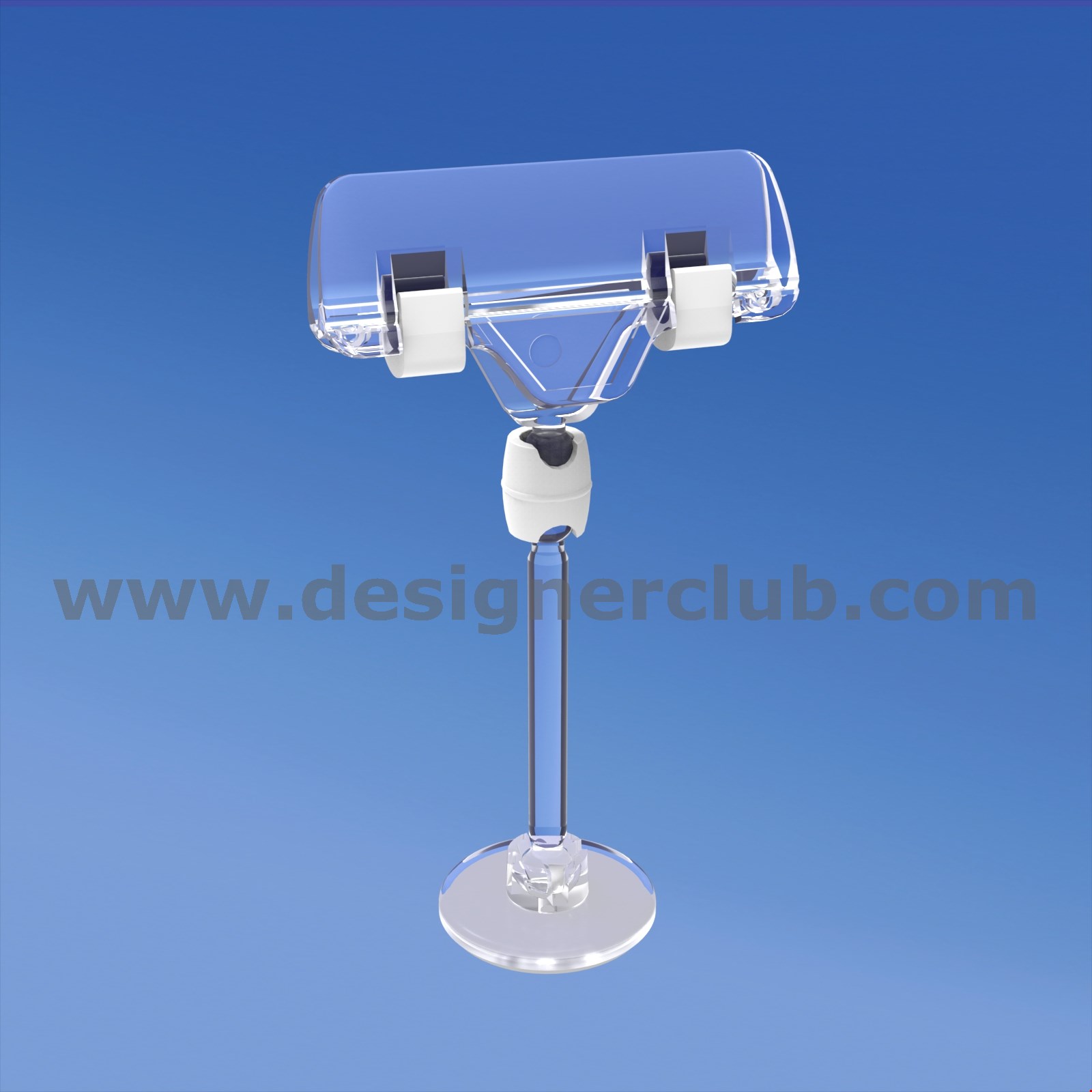 MINI BASE ADESIVA DIAMETRO MM. 30 CON ASTA MM. 50 E PORTA MESSAGGIO A PINZA MM. 56