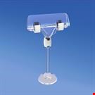 MINI BASE ADESIVA DIAMETRO MM. 30 CON ASTA MM. 50 E PORTA MESSAGGIO A PINZA MM. 56