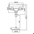 MINI BASE ADESIVA DIAMETRO MM. 30 CON ASTA MM. 50 E PORTA MESSAGGIO A PINZA MM. 56