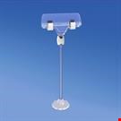 MINI BASE ADESIVA DIAMETRO MM. 30 CON ASTA MM. 100 E PORTA MESSAGGIO A PINZA MM. 56