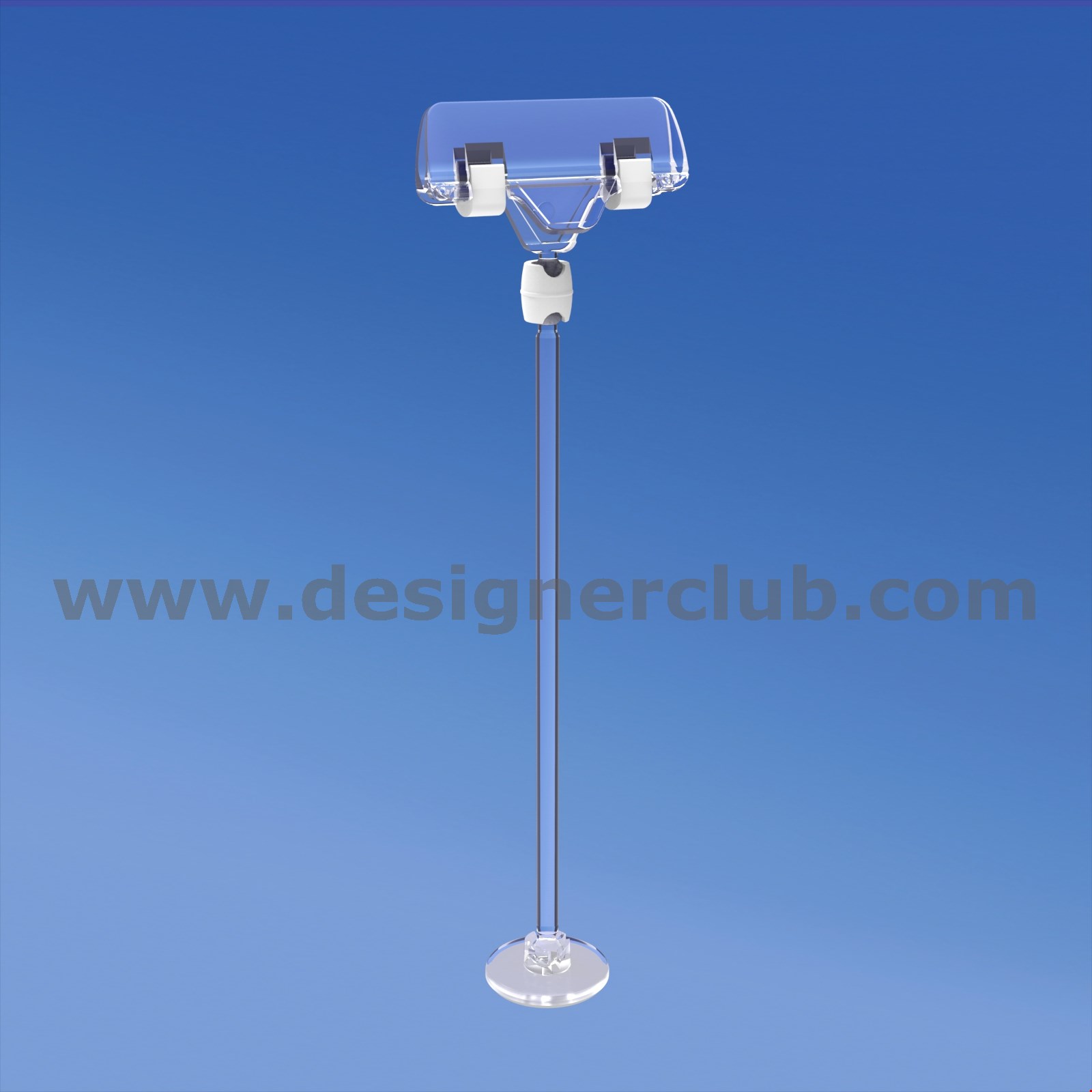 MINI BASE ADESIVA DIAMETRO MM. 30 CON ASTA MM. 150 E PORTA MESSAGGIO A PINZA MM. 56