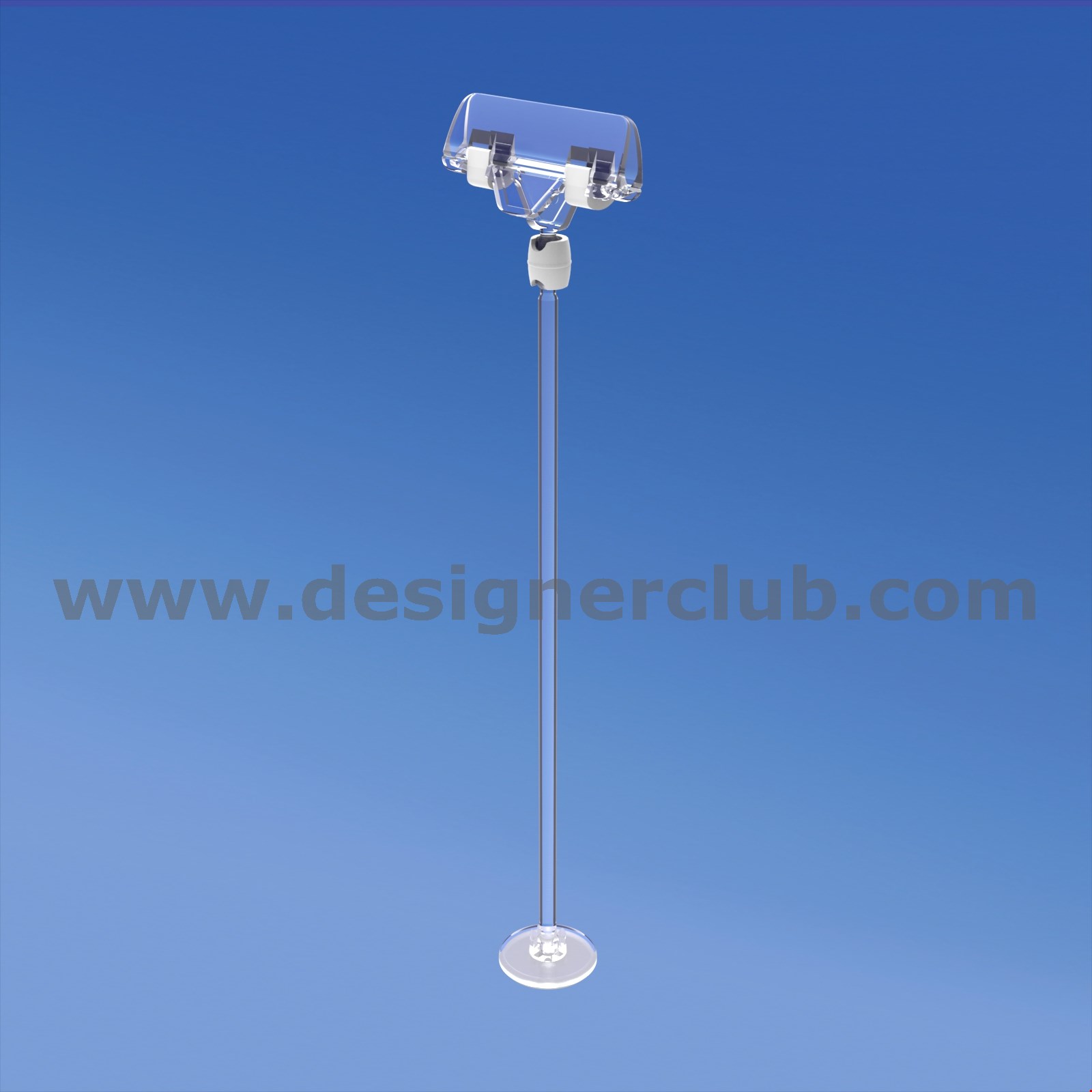MINI BASE ADESIVA DIAMETRO MM. 30 CON ASTA MM. 200 E PORTA MESSAGGIO A PINZA MM. 56
