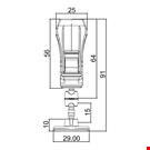 MINI BASE ADESIVA DIAMETRO MM. 30 CON ASTA MM. 15 E PINZA