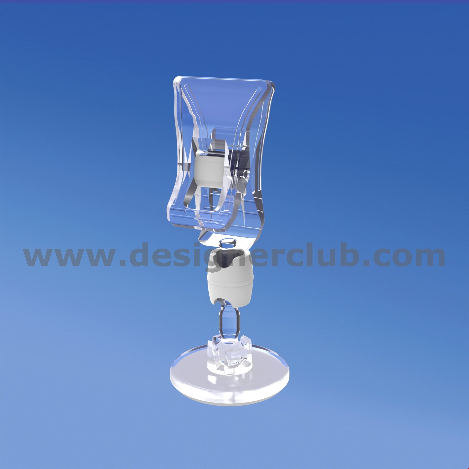 MINI BASE ADESIVA DIAMETRO MM. 30 CON ASTA MM. 15 E MINI PINZA