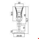 MINI BASE ADESIVA DIAMETRO MM. 30 CON ASTA MM. 15 E MINI PINZA
