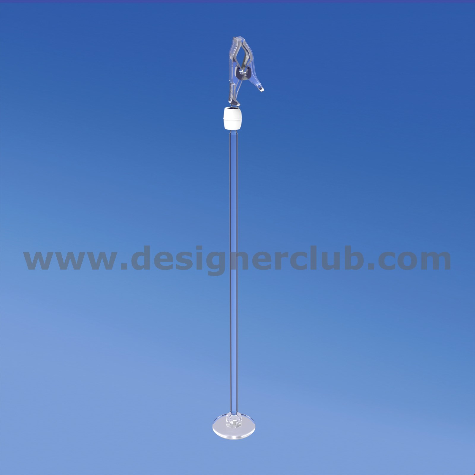 MINI BASE ADESIVA DIAMETRO MM. 30 CON ASTA MM. 200 E MINI PINZA