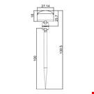 SPILLO H. 100 CON PORTA MESSAGGIO MM. 27