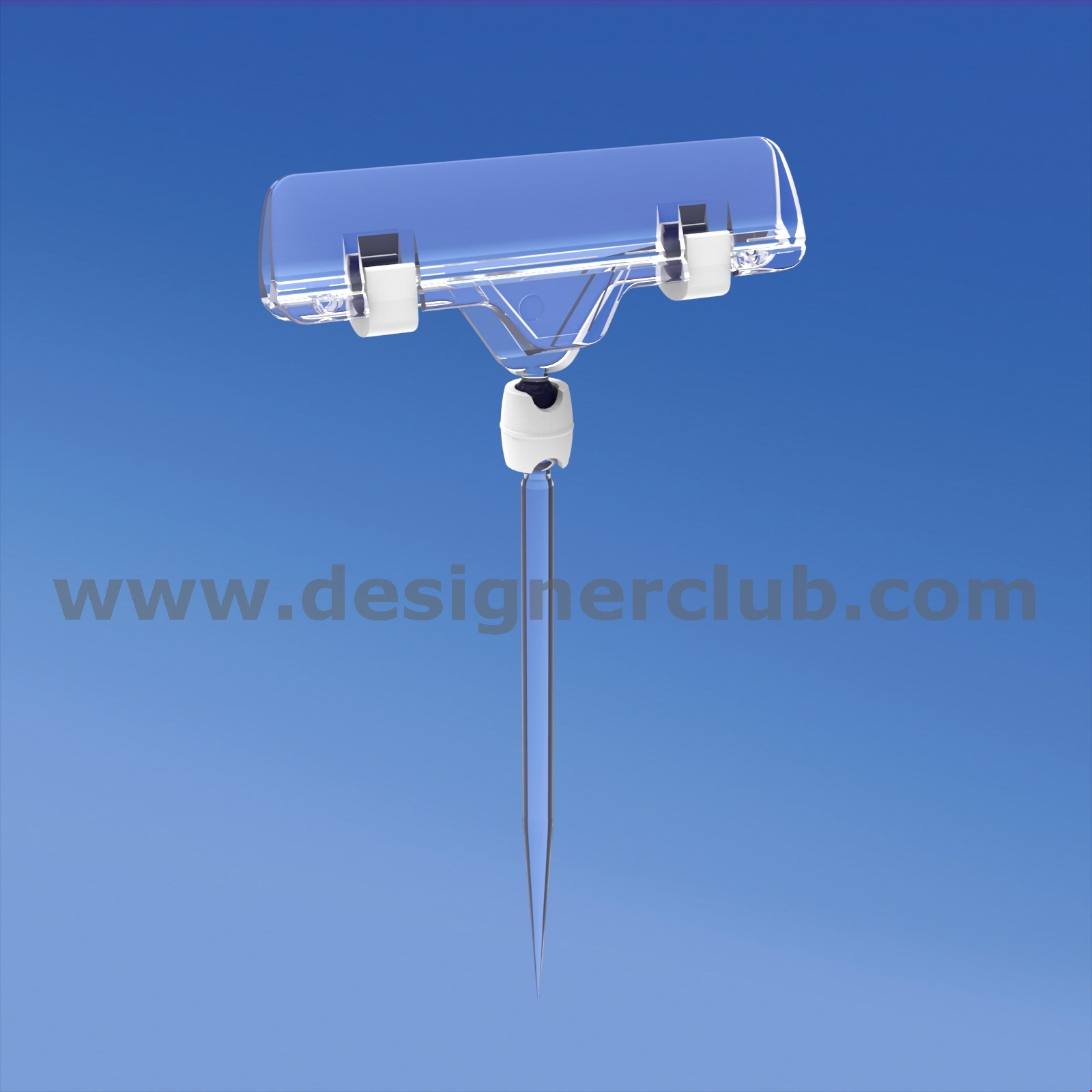 SPILLO H. 100 CON PORTA MESSAGGIO A PINZA MM. 80