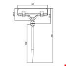 SPILLO H. 100 CON PORTA MESSAGGIO A PINZA MM. 80