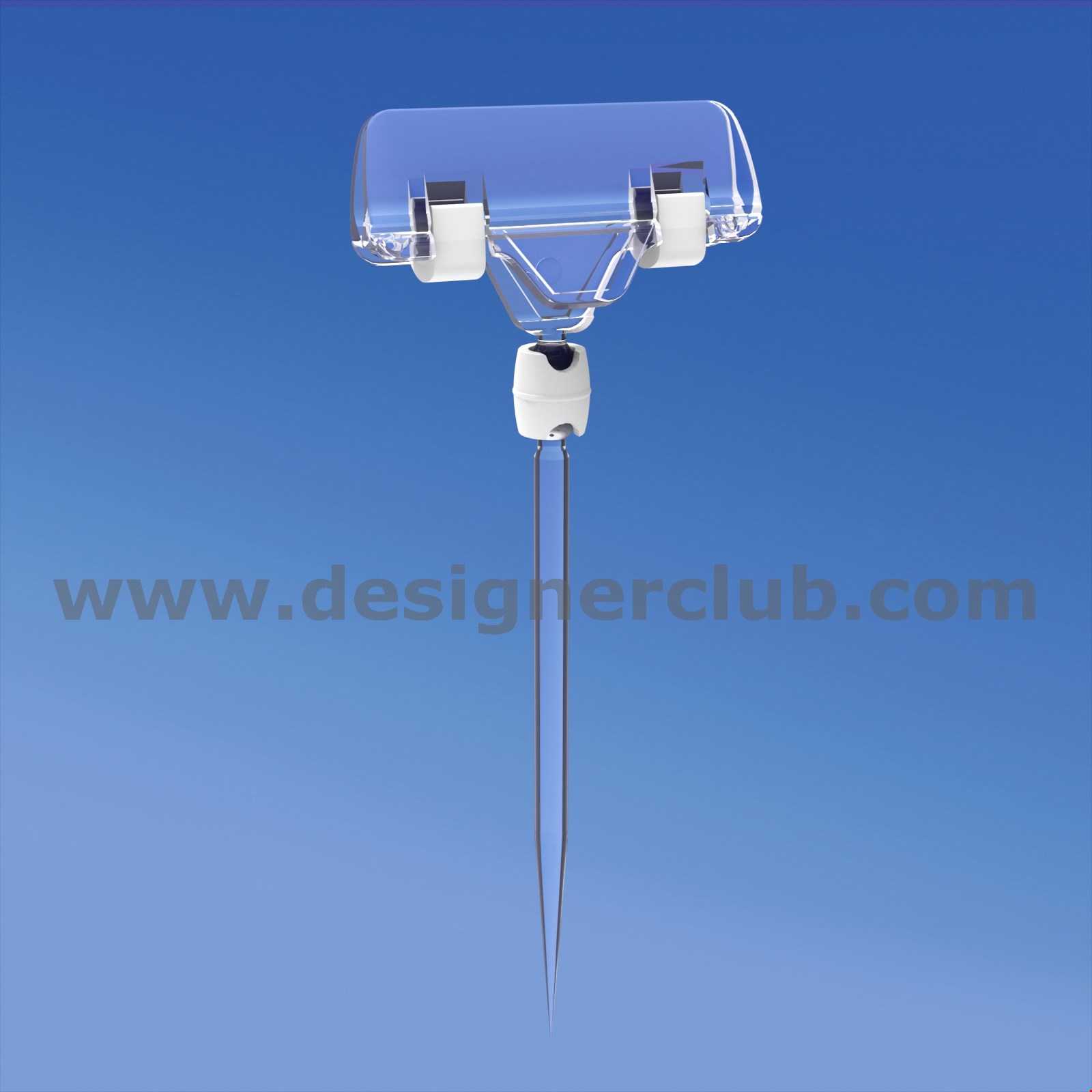 SPILLO H. 100 CON PORTA MESSAGGIO A PINZA MM. 56