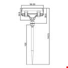 SPILLO H. 100 CON PORTA MESSAGGIO A PINZA MM. 56