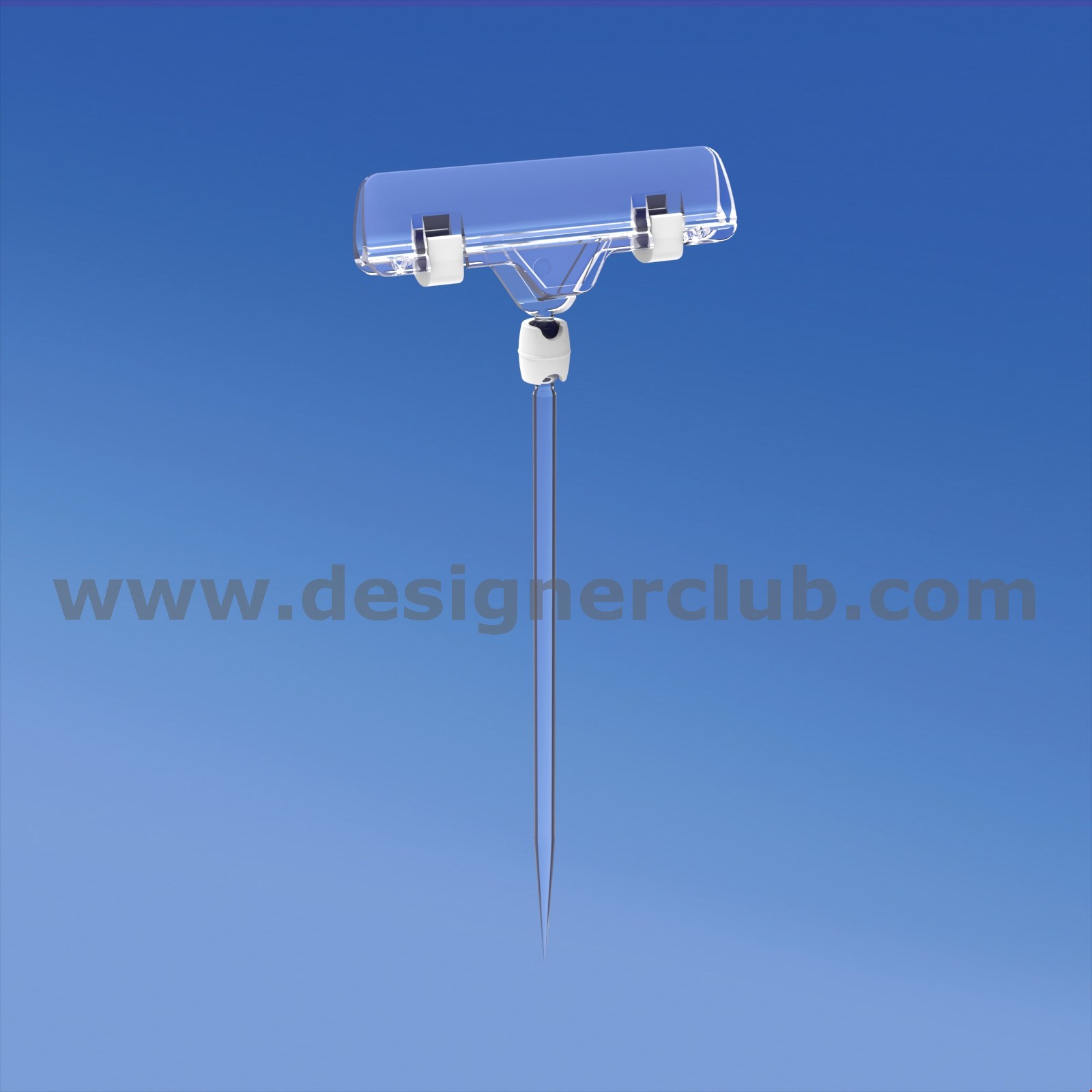 SPILLO H. 150 CON PORTA MESSAGGIO A PINZA MM. 80