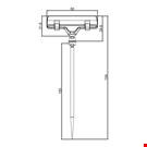 SPILLO H. 150 CON PORTA MESSAGGIO A PINZA MM. 80