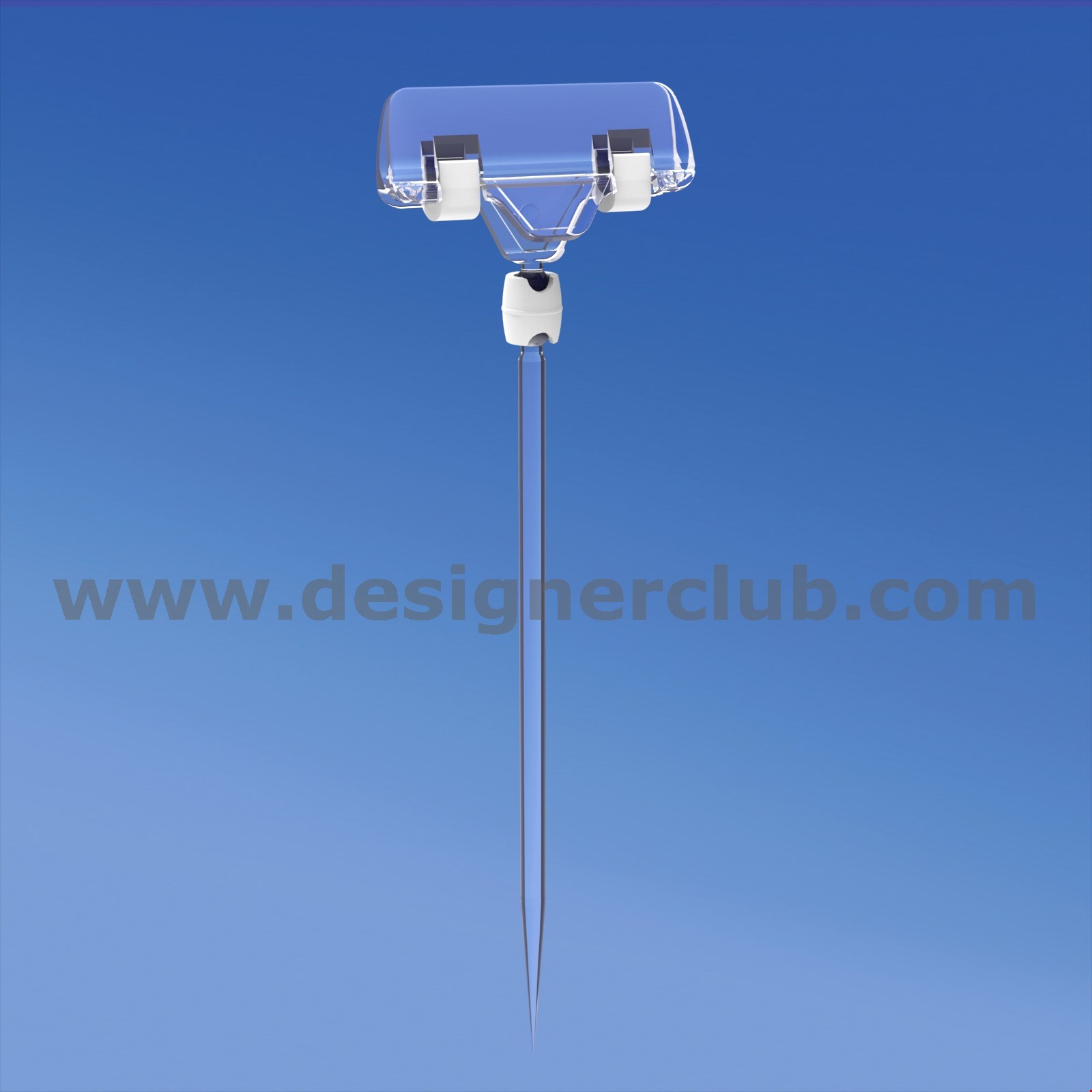SPILLO H. 150 CON PORTA MESSAGGIO A PINZA MM. 56