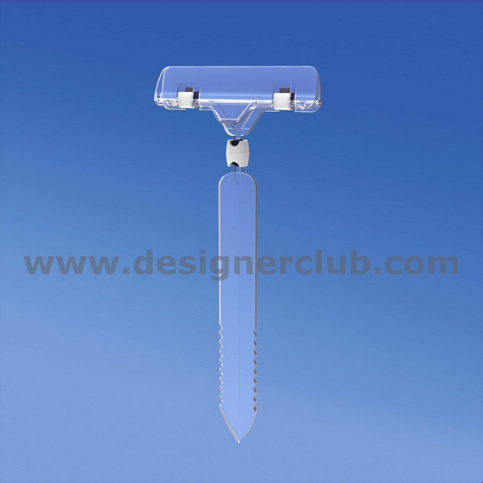 ASTA PER GHIACCIO CON PORTA MESSAGGIO A PINZA MM. 80