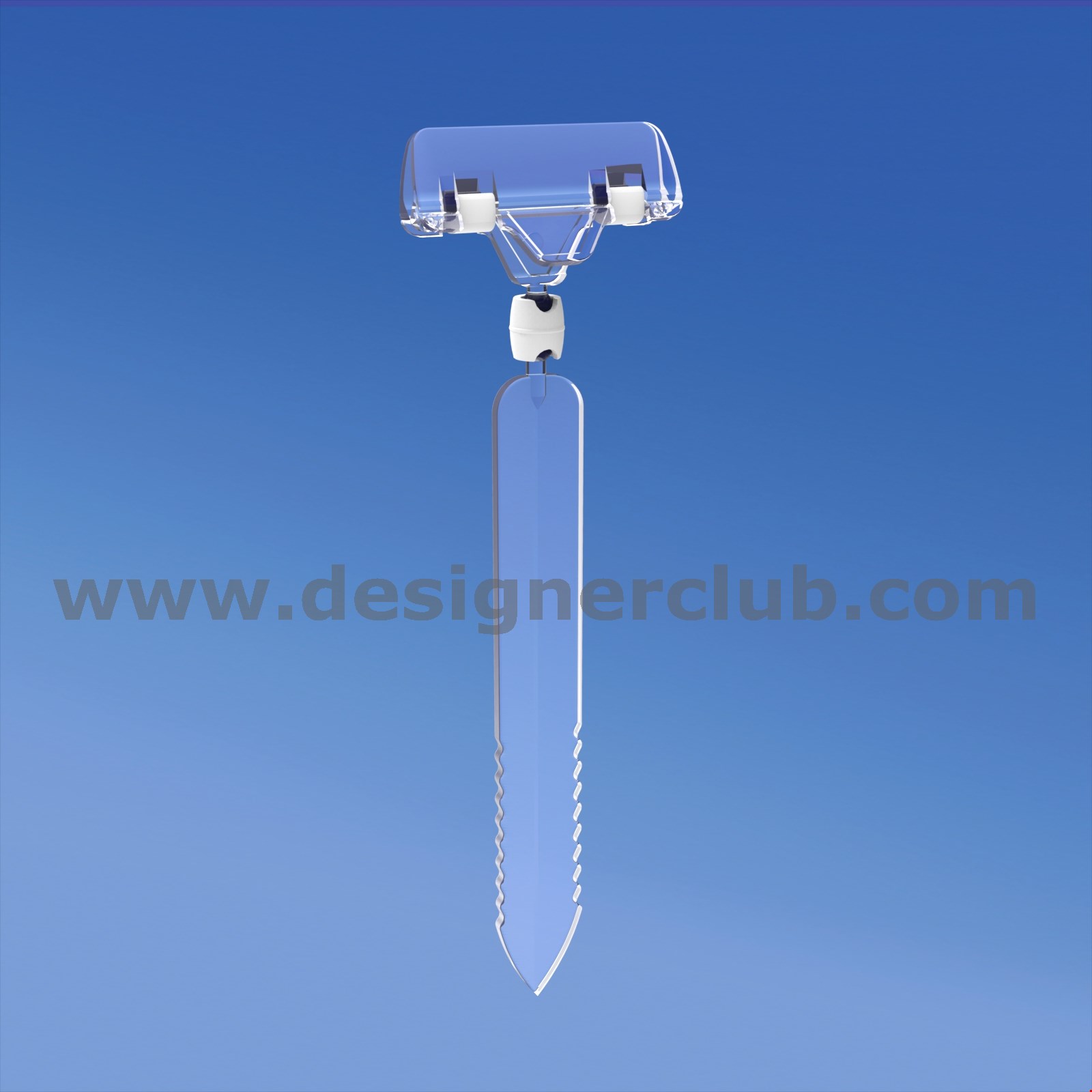 ASTA PER GHIACCIO CON PORTA MESSAGGIO A PINZA MM. 56