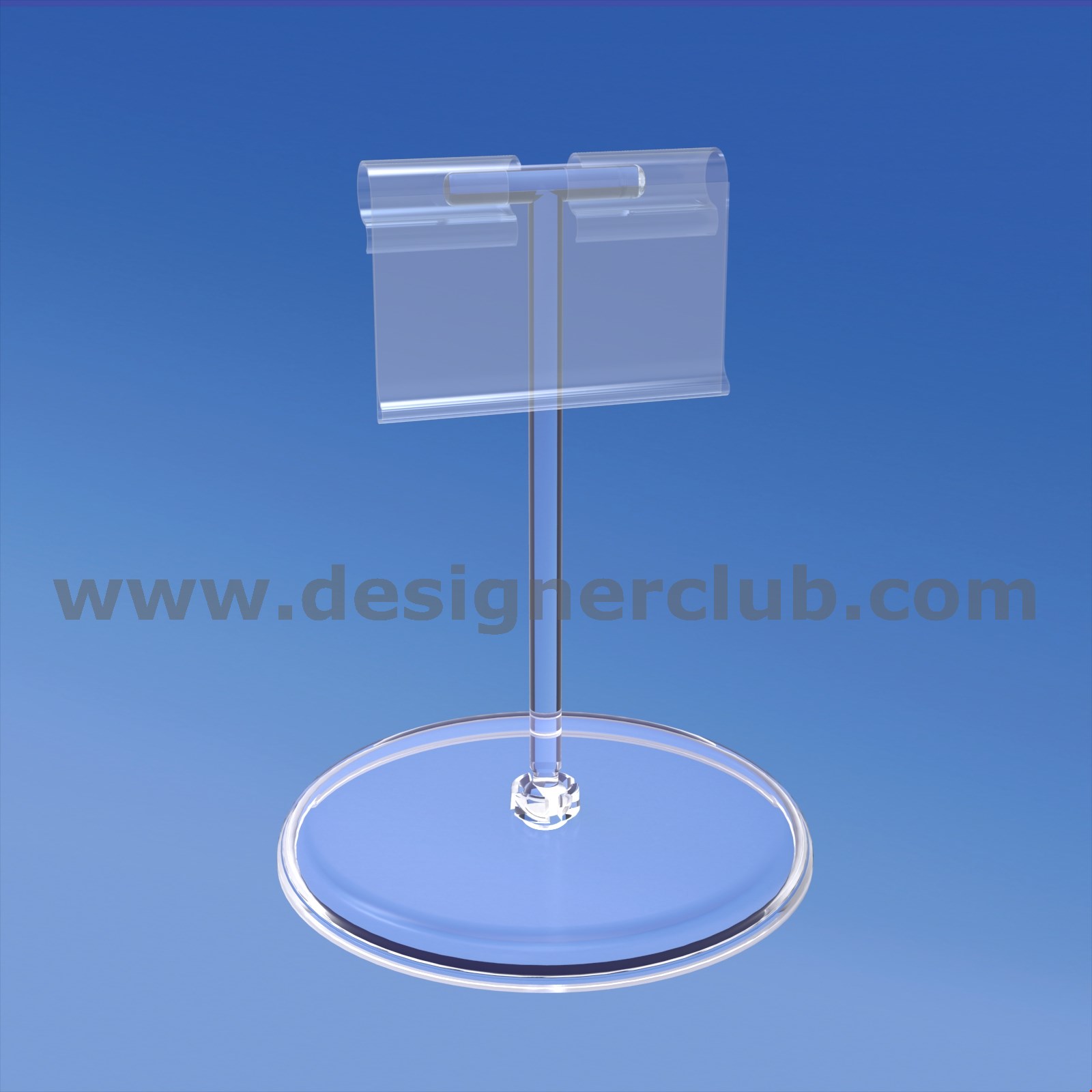 BASE DIAMETRO MM. 85 CON ASTA A "T" MM. 100 E PORTA PREZZO