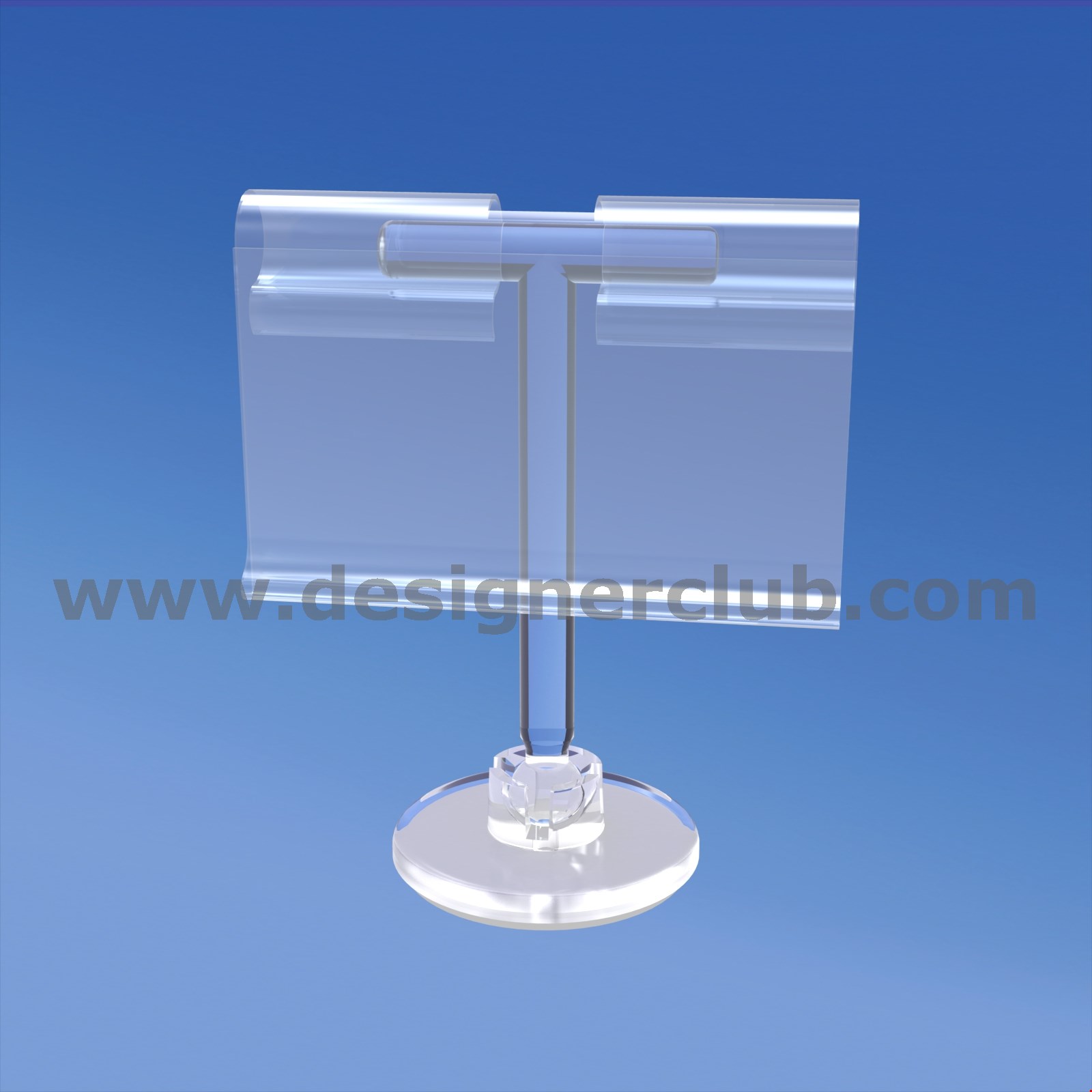 MINI BASE ADESIVA DIAMETRO MM. 30 CON ASTA A "T" MM. 50 E PORTA PREZZO