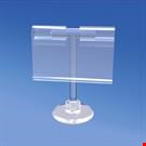 MINI BASE ADESIVA DIAMETRO MM. 30 CON ASTA A "T" MM. 50 E PORTA PREZZO