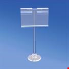 MINI BASE ADESIVA DIAMETRO MM. 30 CON ASTA A "T" MM. 100 E PORTA PREZZO