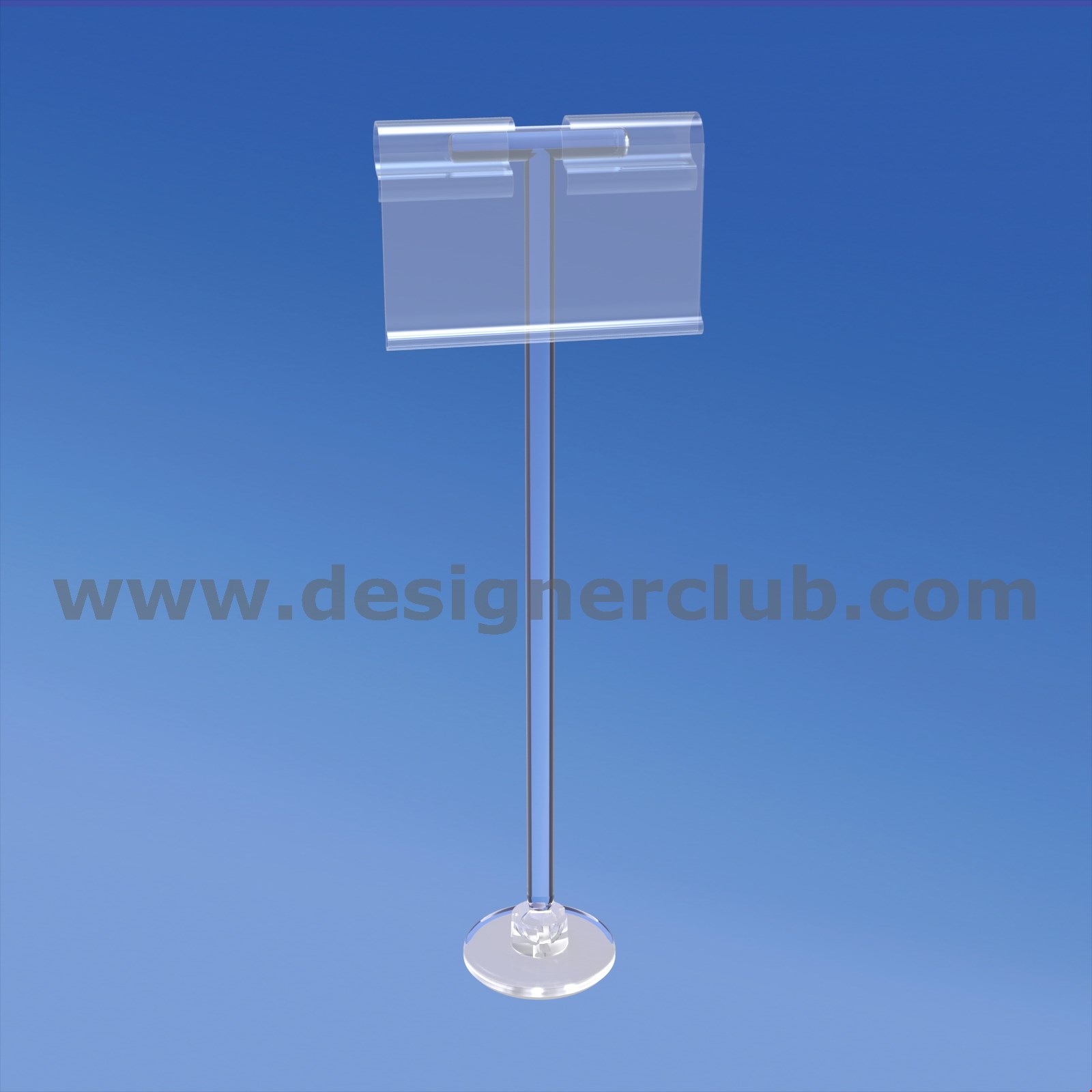 MINI BASE ADESIVA DIAMETRO MM. 30 CON ASTA A "T" MM. 150 E PORTA PREZZO