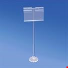 MINI BASE ADESIVA DIAMETRO MM. 30 CON ASTA A "T" MM. 150 E PORTA PREZZO