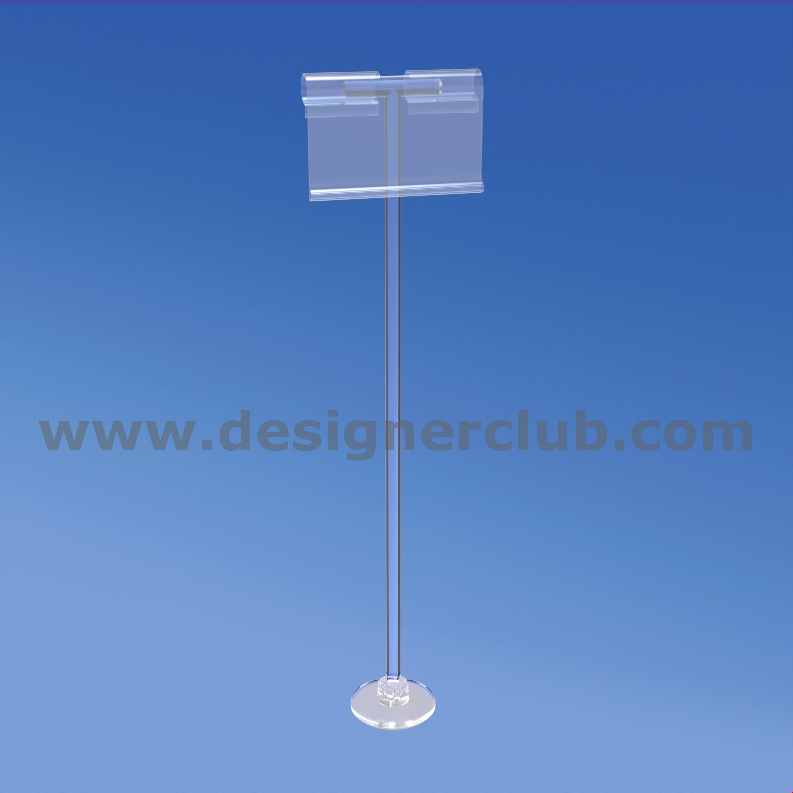 MINI BASE ADESIVA DIAMETRO MM. 30 CON ASTA A "T" MM. 200 E PORTA PREZZO