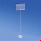 MINI BASE ADESIVA DIAMETRO MM. 30 CON ASTA A "T" MM. 200 E PORTA PREZZO