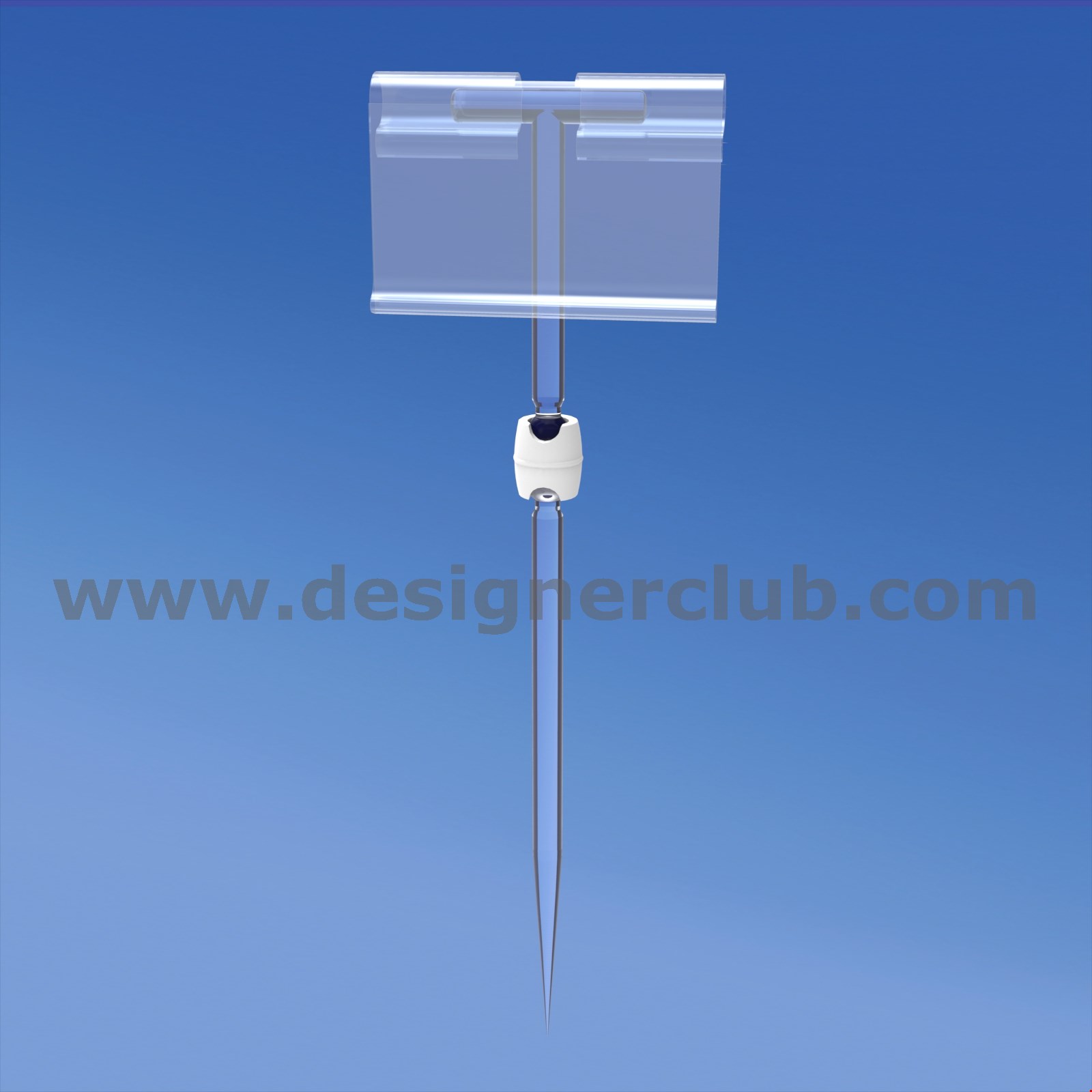 SPILLO H. 100 MM. CON ASTA A "T" MM. 50 E PORTA PREZZO