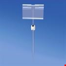 SPILLO H. 100 MM. CON ASTA A "T" MM. 50 E PORTA PREZZO