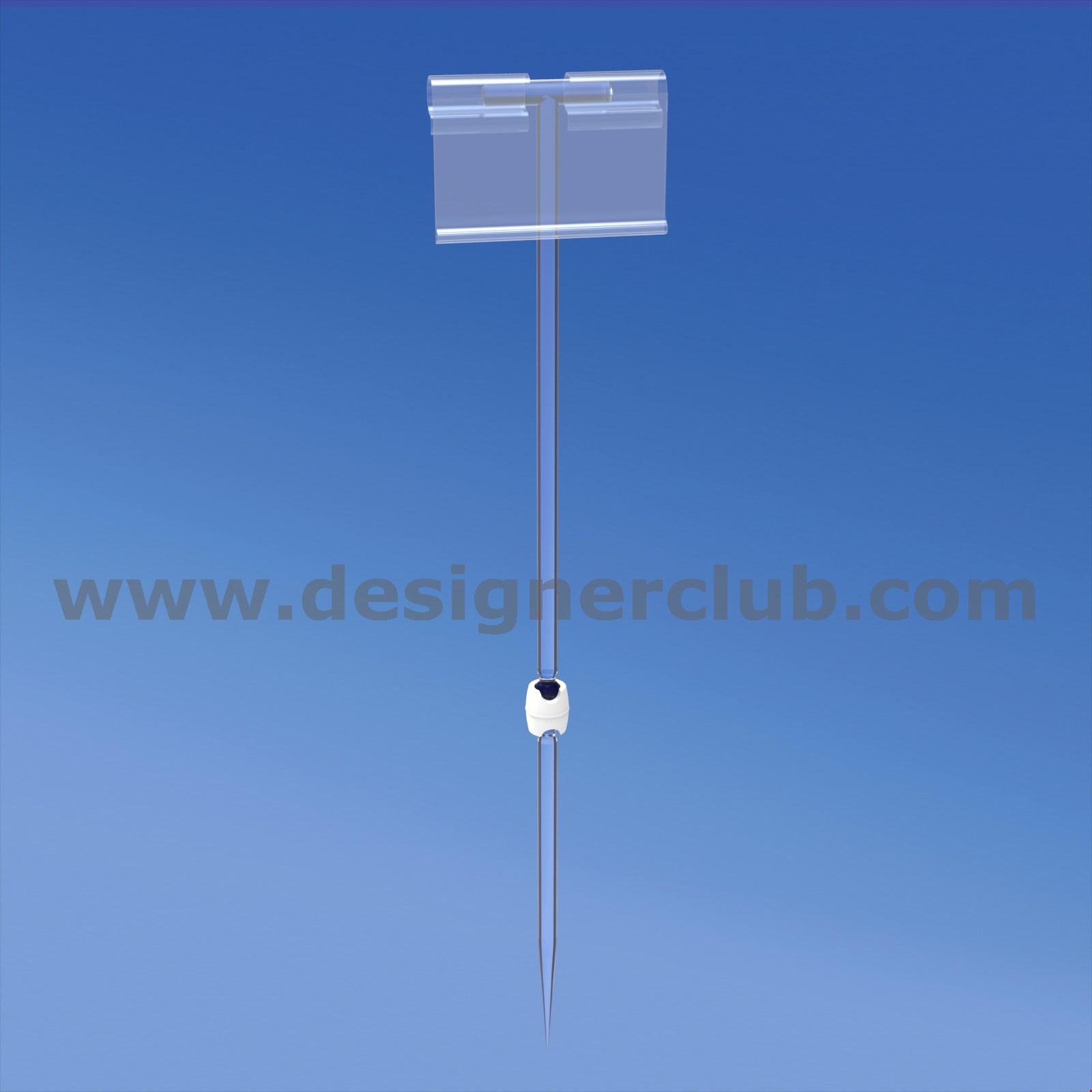 SPILLO H. 100 MM. CON ASTA A "T" MM. 150 E PORTA PREZZO