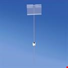 SPILLO H. 100 MM. CON ASTA A "T" MM. 150 E PORTA PREZZO