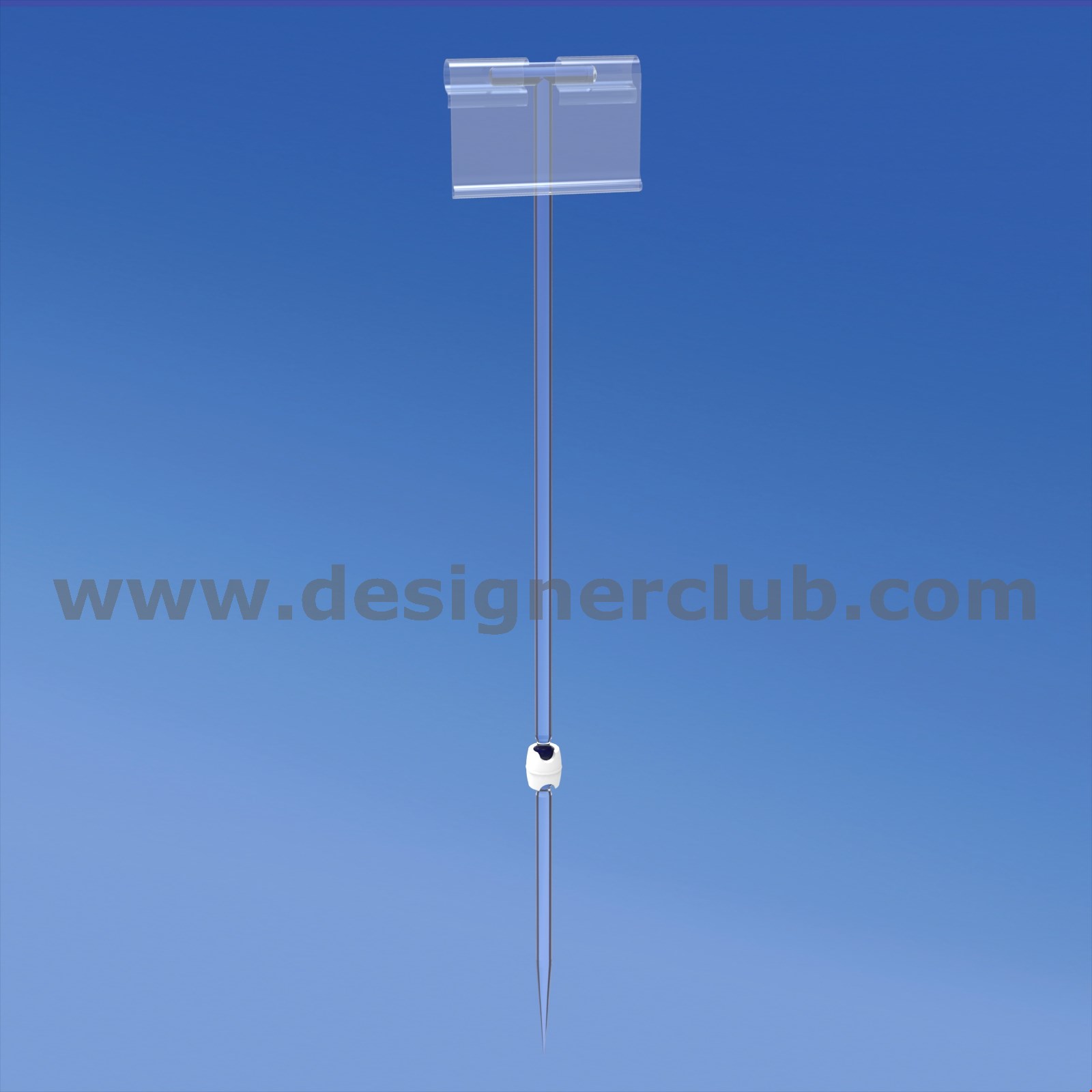 SPILLO H. 100 MM. CON ASTA A "T" MM. 200 E PORTA PREZZO