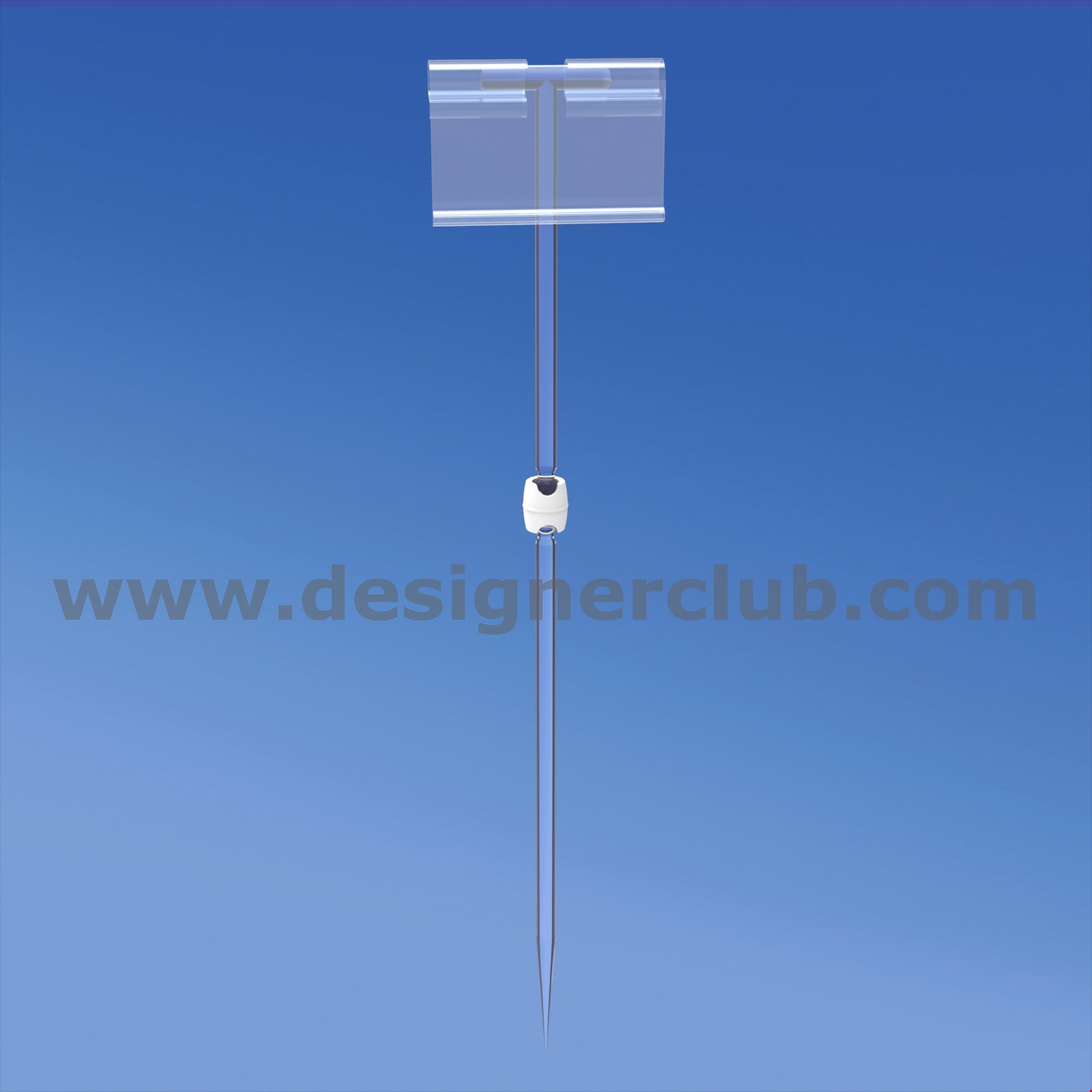 SPILLO H. 150 MM. CON ASTA A "T" MM. 100 E PORTA PREZZO