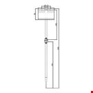 SPILLO H. 150 MM. CON ASTA A "T" MM. 100 E PORTA PREZZO
