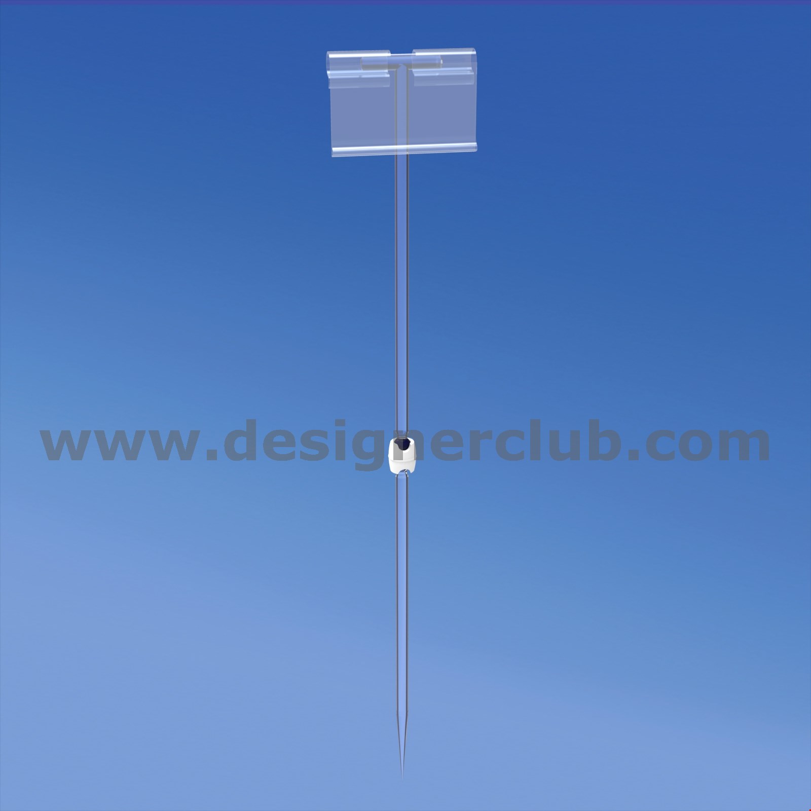 SPILLO H. 150 MM. CON ASTA A "T" MM. 150 E PORTA PREZZO