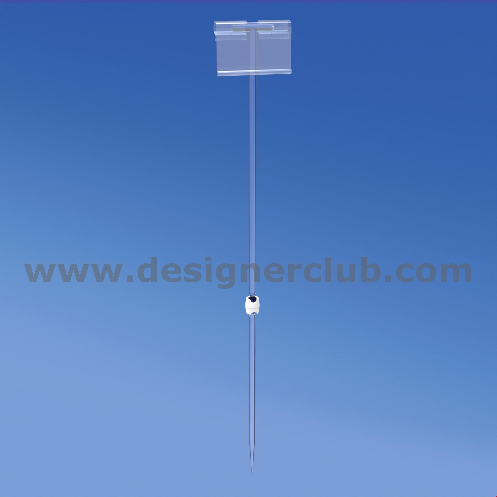 SPILLO H. 150 MM. CON ASTA A "T" MM. 200 E PORTA PREZZO