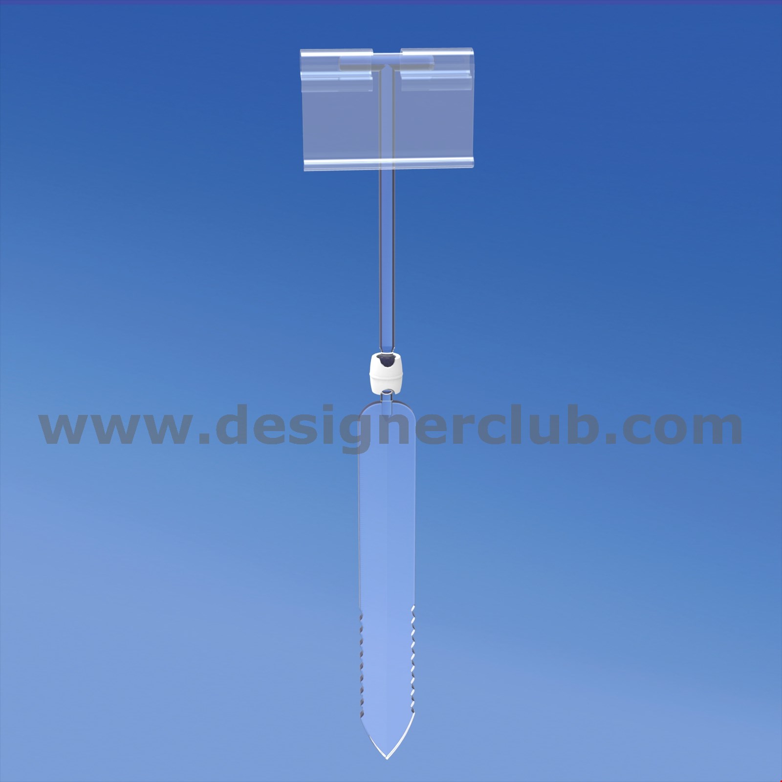 ASTA PER IL GHIACCIO H. 150 MM. CON ASTA A "T" MM. 100 E PORTA PREZZO