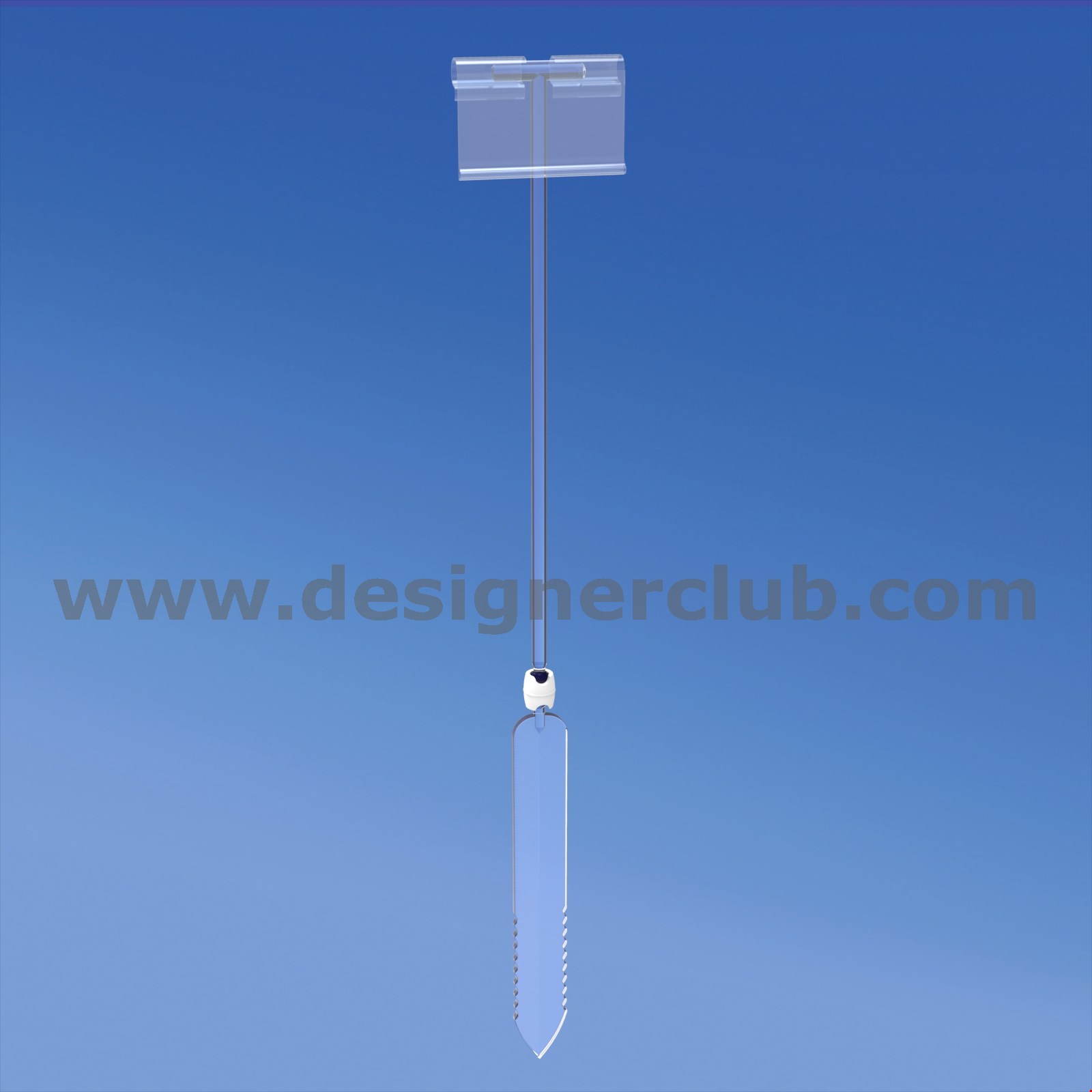 ASTA PER IL GHIACCIO H. 150 MM. CON ASTA A "T" MM. 200 E PORTA PREZZO