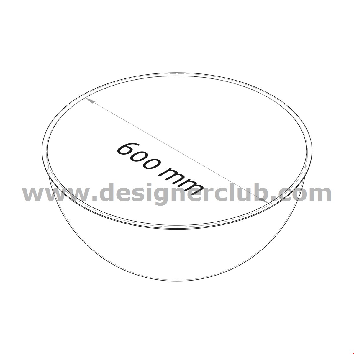 MEZZA SFERA DIAMETRO MM. 600