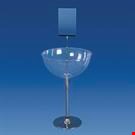 ESPOSITORE MEZZA SFERA DIAMETRO MM. 600 CON PORTA MESSAGGIO