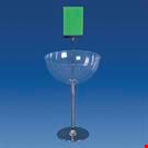 ESPOSITORE MEZZA SFERA DIAMETRO MM. 600 CON PORTA MESSAGGIO