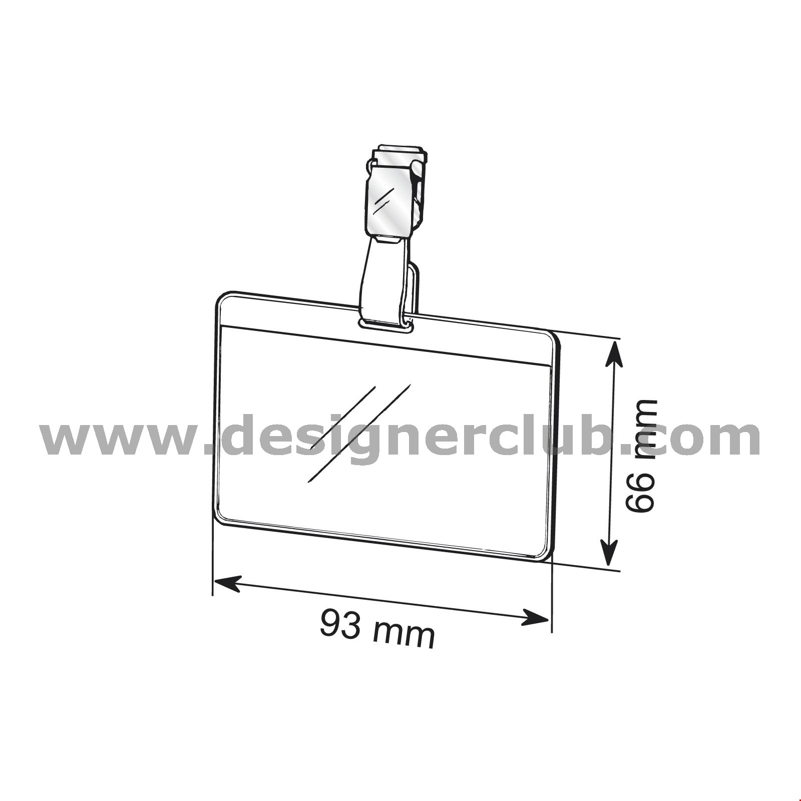 BUSTINA PORTA NOME IN PVC TRASPARENTE MM. 93 X 60