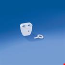 ANTITACCHEGGIO BIANCO PER BROCHE DOPPIA CON CHIAVETTA INCLUSA - 45,5 MM. X 42,5 MM.
