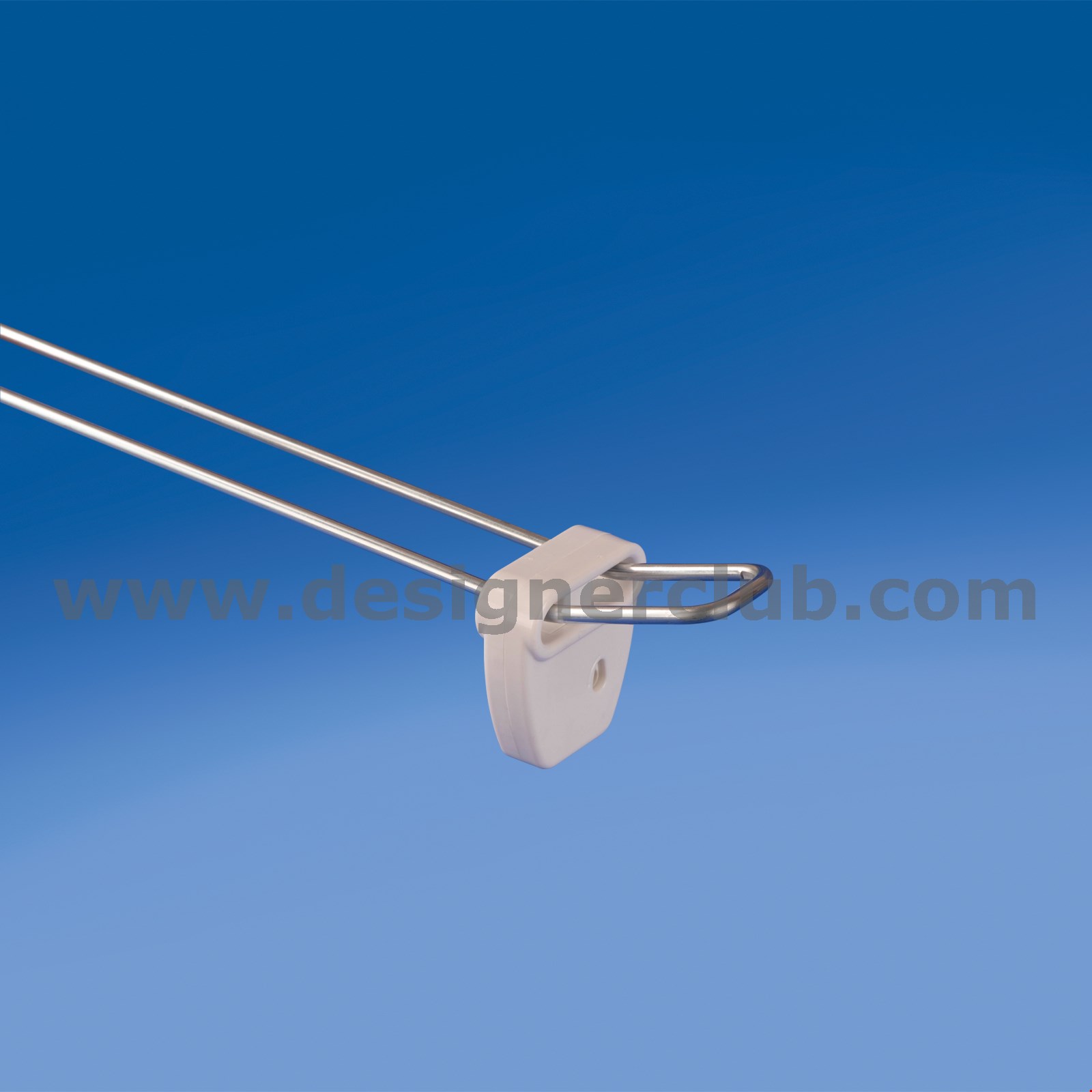 ANTITACCHEGGIO BIANCO PER BROCHE DOPPIA CON CHIAVETTA INCLUSA - 45,5 MM. X 42,5 MM.
