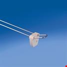 ANTITACCHEGGIO BIANCO PER BROCHE DOPPIA CON CHIAVETTA INCLUSA - 45,5 MM. X 42,5 MM.