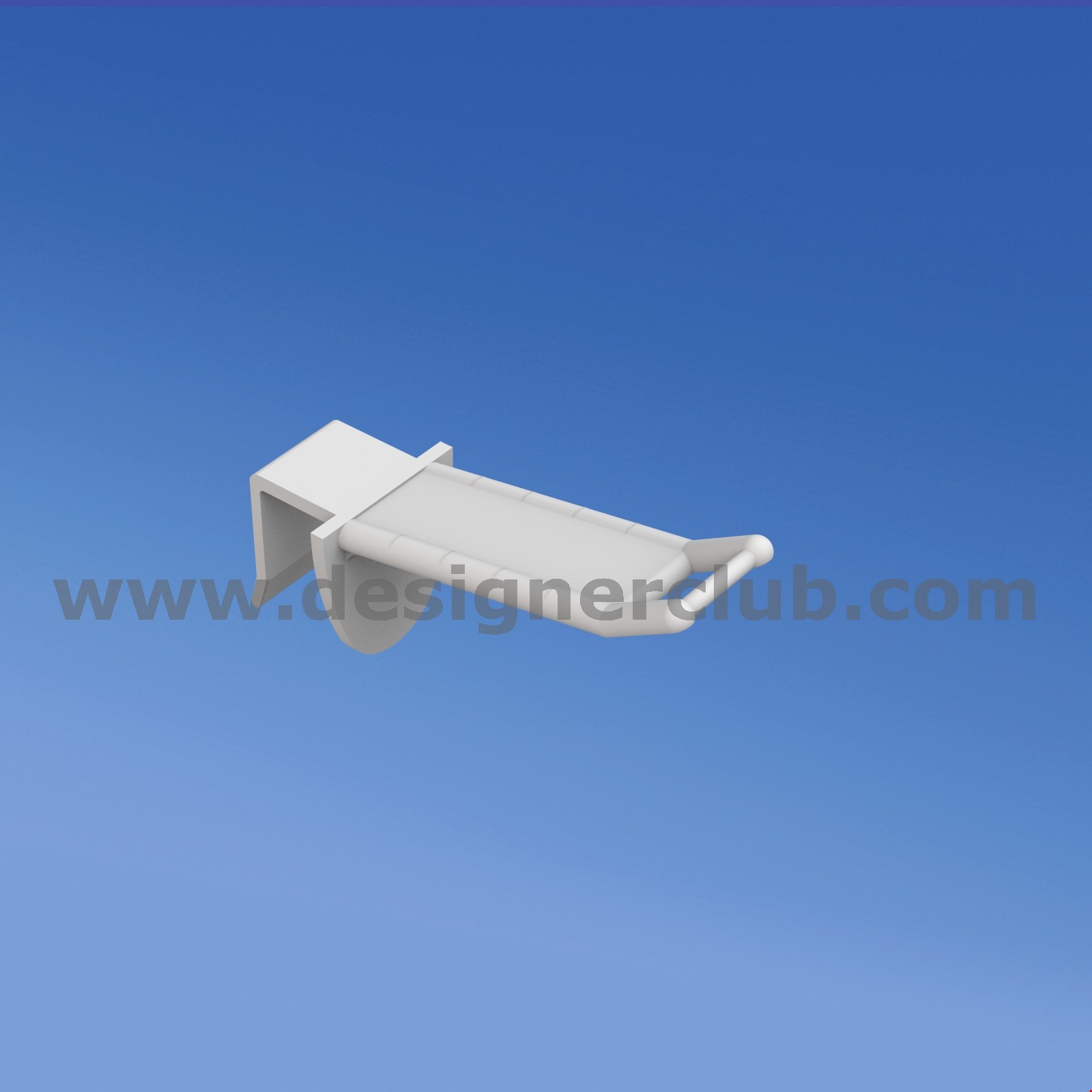 BROCHE IN PLASTICA LARGA RINFORZATA MM. 50 BIANCA PER SPESSORE MM. 16 P. E. CORTO