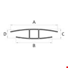 PROFILO DI GIUNZIONE A "H" PER PANNELLI SPESSORE MM. 4