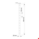 STRISCIA 12 POSTI IN PP BIANCO CON FORO