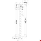 STRISCIA 12 POSTI IN PP BIANCO CON PORTA ETICHETTA E FORO EUROPEO